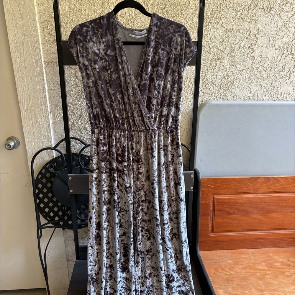 Elegant Velvet Romper in Gray
